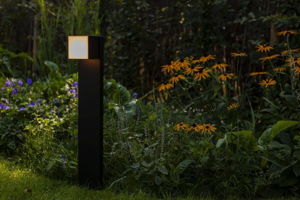 Lutec 7193802012 Cuva LED Zahradní zásuvkový sloupek | Teplá bílá | Černá | 12W | 3000 K