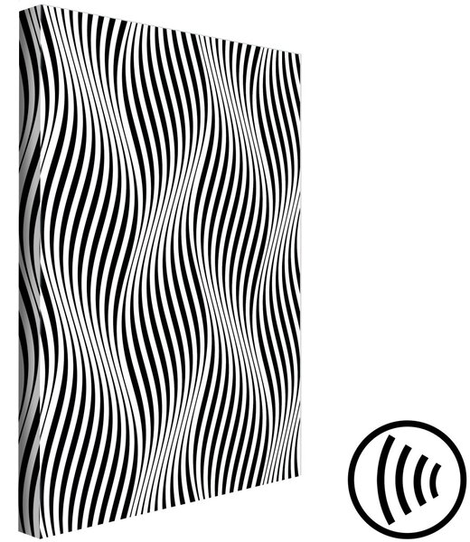 Obraz Psychadelické vlny (1-dílný) - Abstrakce na černobílém pozadí