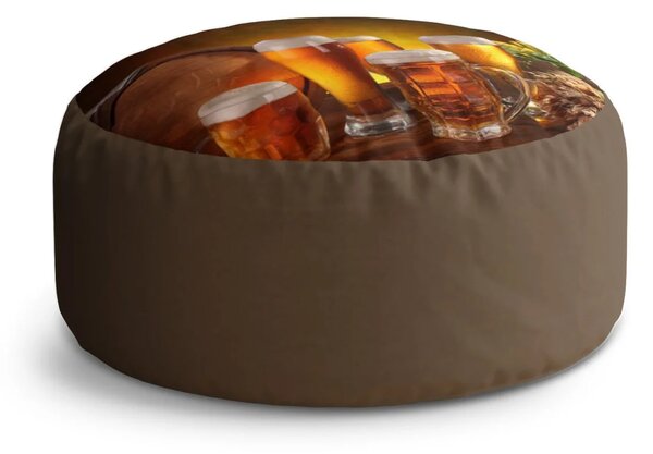 Sablio Taburet Circle Sklenice s pivem: 38x48 cm