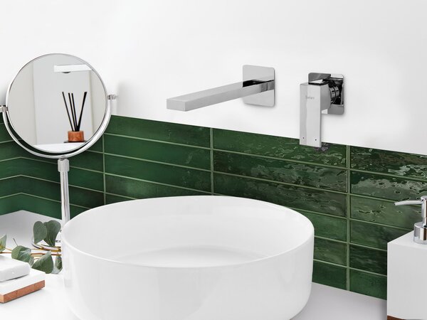 Nástěnná umyvadlová baterie ANTOFAGASTA Mosaz Stříbrná