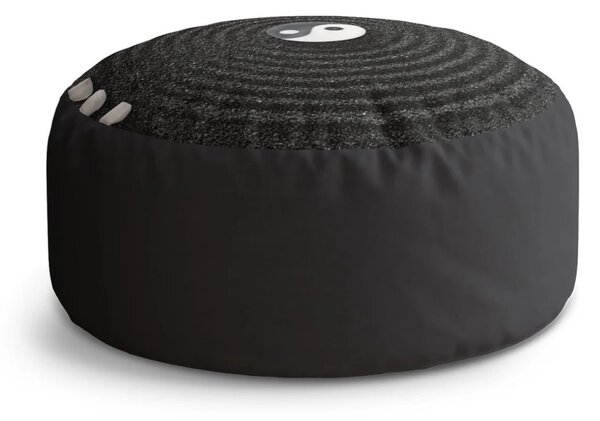 Sablio Taburet Circle Jin a jang: 38x48 cm