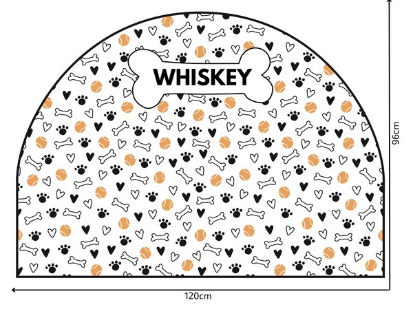 PIPPER. Ochranná textilní nálepka na zeď - Oblouk - Míčky Velikost: 120x96cm, Jméno: Bez jména