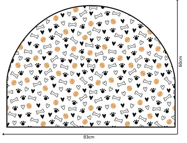 PIPPER. Ochranná textilní nálepka na zeď - Oblouk - Míčky Velikost: 120x96cm, Jméno: Bez jména
