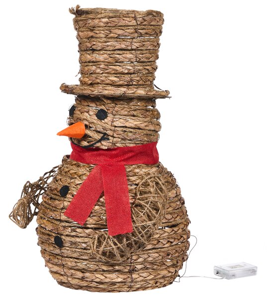 Vánoční dekorace LED OLAFSVIK Sněhulák 52 cm Přírodní