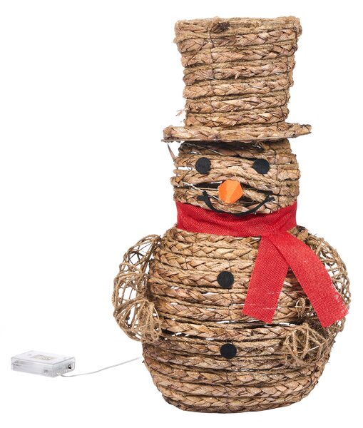 Vánoční dekorace LED OLAFSVIK Sněhulák 52 cm Přírodní