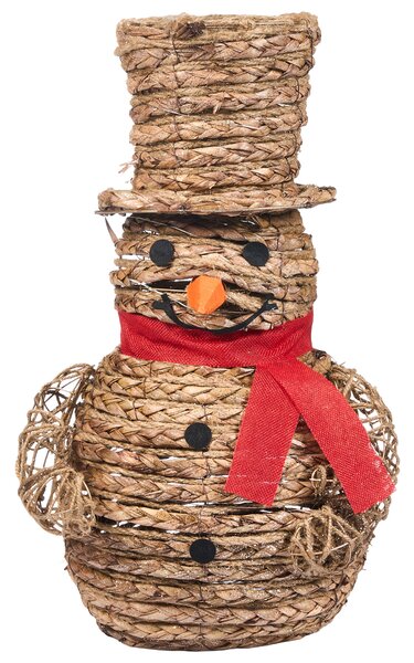 Vánoční dekorace LED OLAFSVIK Sněhulák 52 cm Přírodní