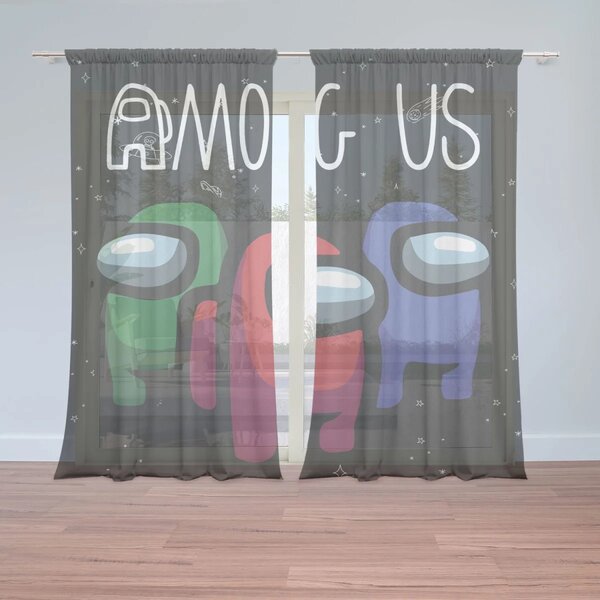 Sablio Záclony AMONG US Černý vesmír: 2ks 150x250cm