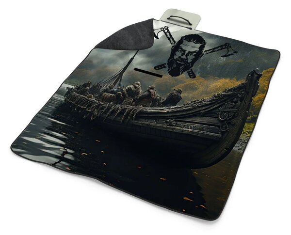 Sablio Plážová deka Vikingové Loď: 200x140 cm