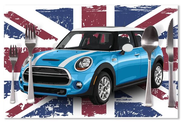 Sablio Prostírání Mini sedan Britská vlajka: 40x30cm