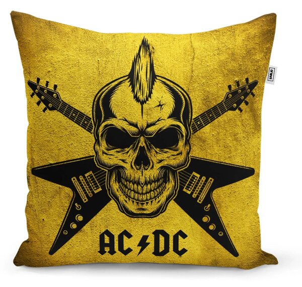 Sablio Polštář ACDC Lebka - 40x40 cm