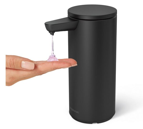 Černý bezdotykový ocelový dávkovač mýdla 266 ml – simplehuman