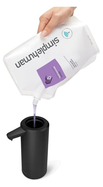 Černý bezdotykový ocelový dávkovač mýdla 266 ml – simplehuman