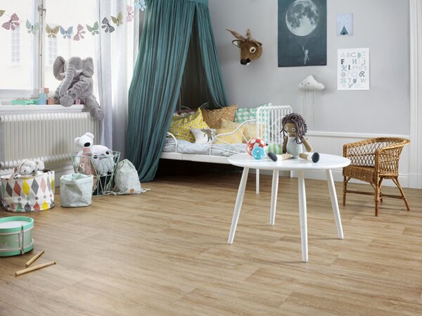 Tarkett, PVC podlaha - lino Duplex 1797, na míru, šíře 2m,3m,4m, hnědá, filc, chodba / předsíň