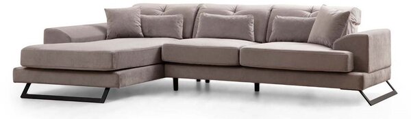 Šedá Rohová pohovka Frido levý roh 308 – 190 × 100 × 92 cm ATELIER DEL SOFA