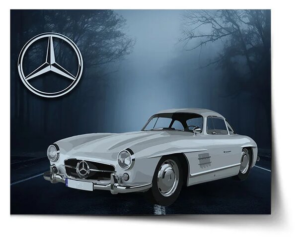 Sablio Plakát Mercedes-Benz 300 SL V lese - 60x40 cm
