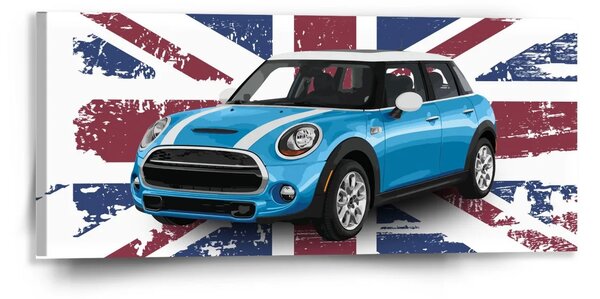 Sablio Obraz Mini sedan Britská vlajka - 110x50 cm