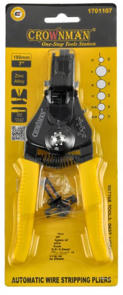 CROWNMAN Odizolovací kleště na odizolování kabelů 180mm 0,5-3,2mm