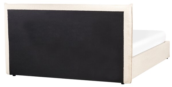 Postel s úložným prostorem Buklé LAVAUR 160 x 200 cm Béžová