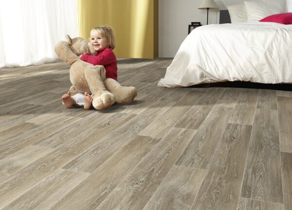 Beaulieu International Group, PVC podlaha - lino Livitex 2602, na míru, šíře 3m,4m, béžová, filc, chodba / předsíň