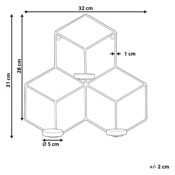 Nástěnný svícen TAROUCA Kov 31 cm Černá