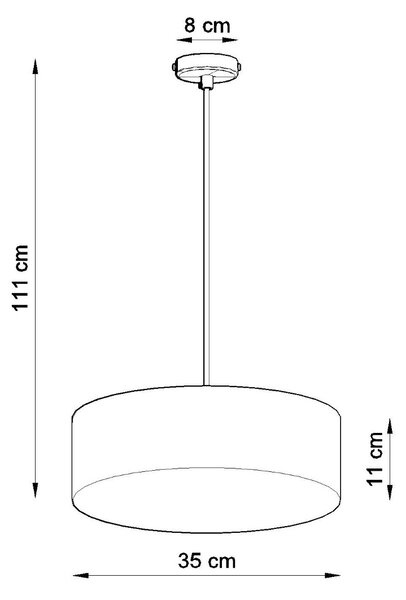Závěsné svítidlo Arena, 1x bílé plastové stínítko, (bílý plast), (fi 35 cm)