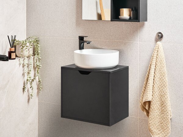 Nástěnná skříňka pod umyvadlo SUZANO 45 cm Černá