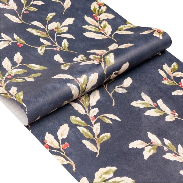 Samolepící tapety 45 cm x 10 m IMPOL TRADE 9844 větvičky na tm.modrém podkladu samolepící tapety