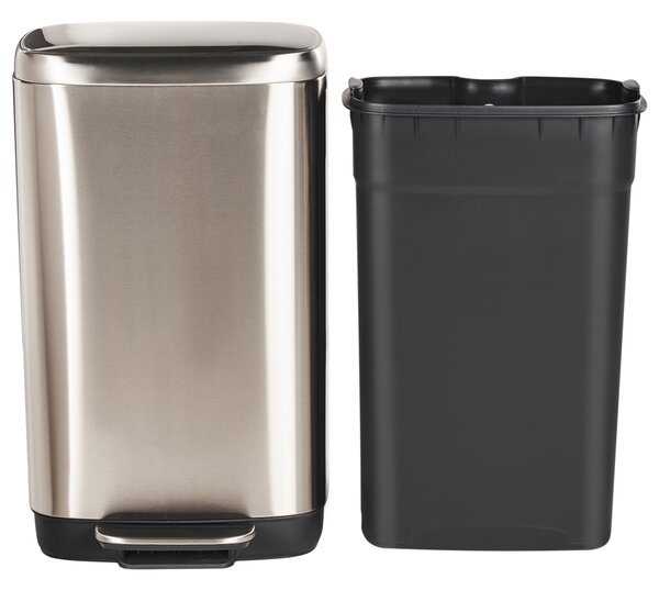 Odpadkový koš 30 L ECOCOLLECT Kov Stříbrná