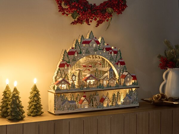 Vánoční dekorace LED BOLKESJO 39 cm Světle hnědá