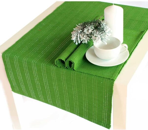 Forbyt Prostírání bavlněné Proužky zelené obdélník 33 x 45 cm Barva: Zelená, Velikost: 33 x 45 cm