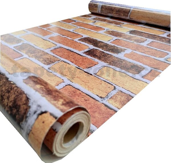 Samolepící fólie cihla klasik hnědo-červená 45 cm x 10 m IMPOL TRADE T30 samolepící tapety