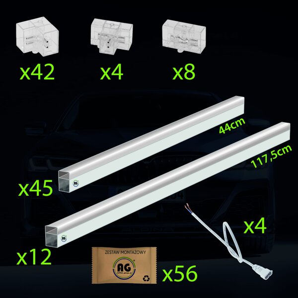 BERGE LED stropní svítidlo Hexagon IP44 - 520W - 110 lm/W - 243 x 485cm - studená bílá