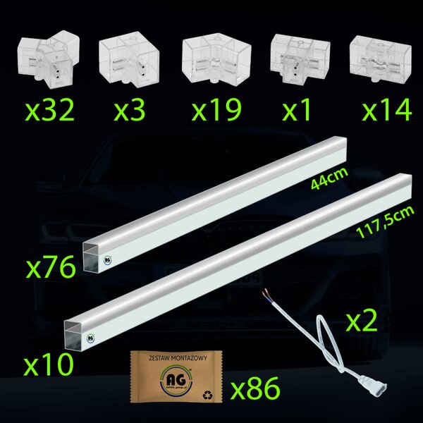 BERGE LED stropní svítidlo Hexagon IP44 - 750W - 110 lm/W - 290 x 505cm - studená bílá