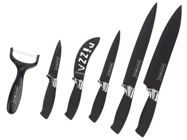 5dílná sada nožů s antiadhezní vrstvou Royalty Line RL-BLK5-W + škrabka