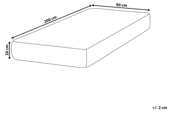 Matrace s taštičkovými pružinami ROOMY H2/3 středně tvrdá 90 x 200 cm