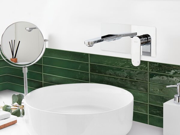 Nástěnná umyvadlová baterie CHUNGARA Mosaz Stříbrná