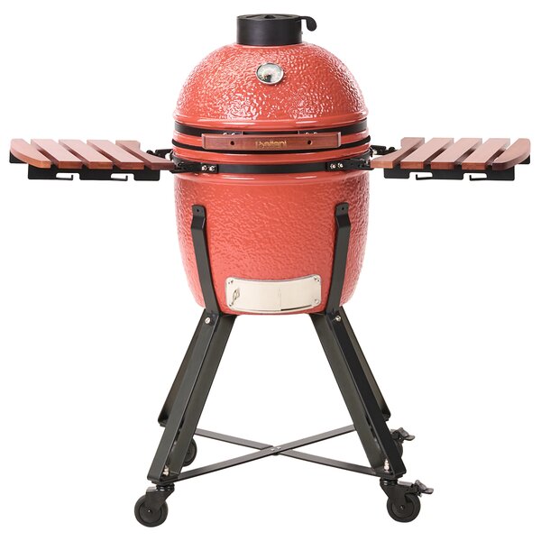 Gril na dřevěné uhlí KAMADO Keramika Červená