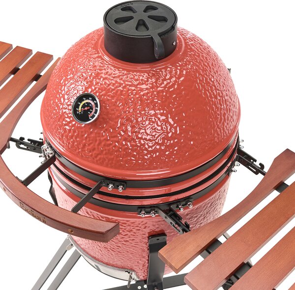 Gril na dřevěné uhlí KAMADO Keramika Červená