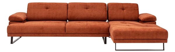 Oranžová Malá pohovka Mustang pravý roh 274 – 174 × 83 × 45 cm ATELIER DEL SOFA