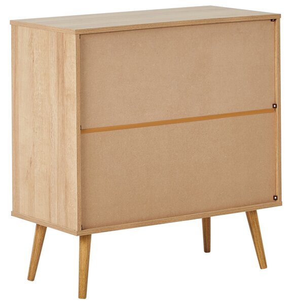 Prosklená komoda ALBANY 80 cm Světle hnědá
