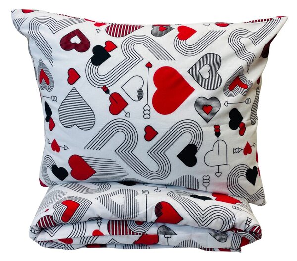 Povlečení flanelové Love dream 200x140cm+90x70cm TiaHome