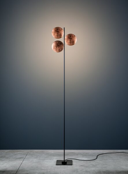 Catellani & Smith Luxusní stojací LED lampa Lederam F3, 2700K, 3x14W Barva: Bílá/Satén