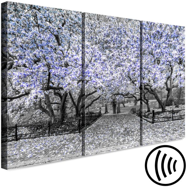 Obraz Park Magnolia (3dílný) fialový
