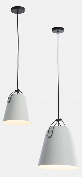 Závěsné svítidlo LEDS-C4 Napa, Ø 28 cm, šedá barva