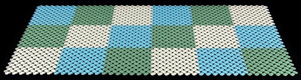 Bazénová rohož 20 x 20 x 0,8 cm, modrá