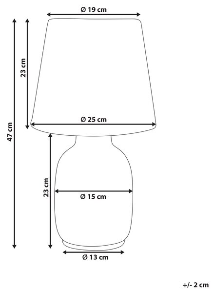 Stolní lampa BARTANG Keramika Bílá