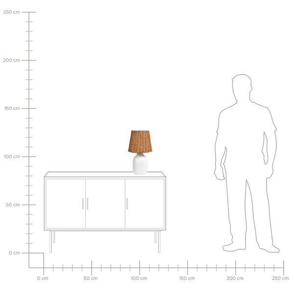 Stolní lampa BARTANG Keramika Bílá