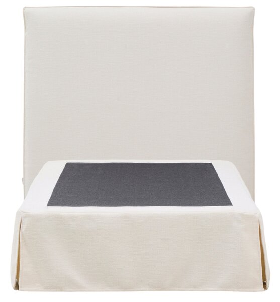 Kave Home Bílá jednolůžková postel Jaira s čelem 90 x 200 cm