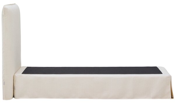 Kave Home Bílá jednolůžková postel Jaira s čelem 90 x 200 cm