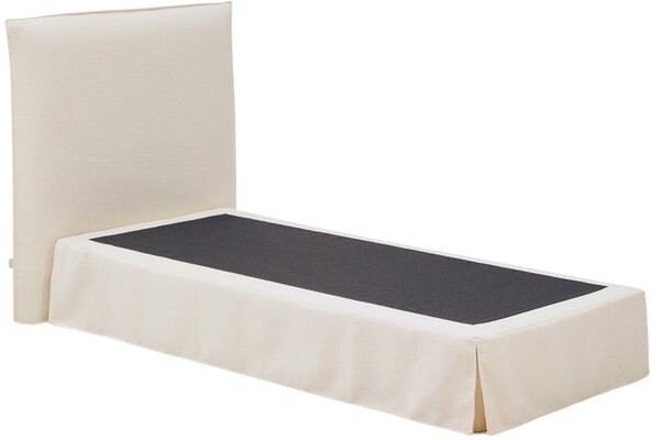 Kave Home Bílá jednolůžková postel Jaira s čelem 90 x 200 cm